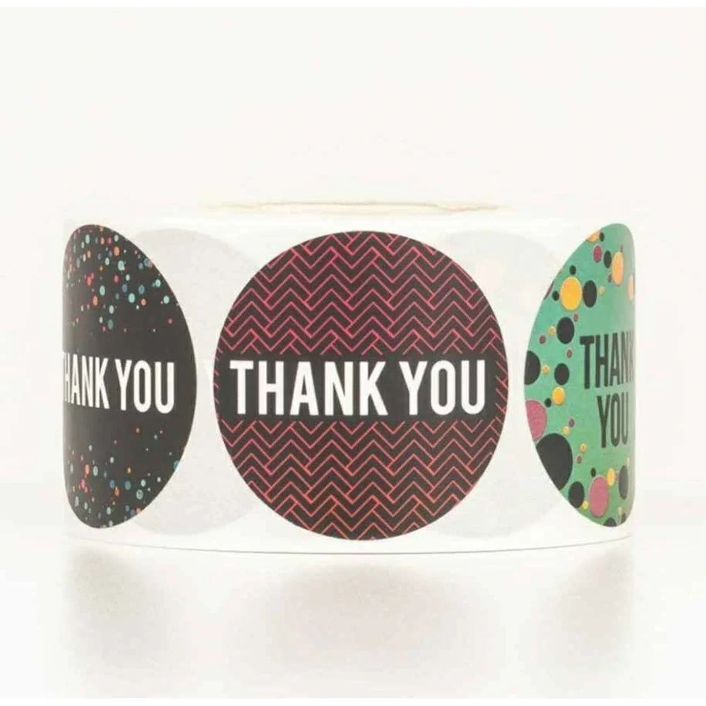 New 4rolls of 500 count THANK YOU Sticker  @ 1.5inches
